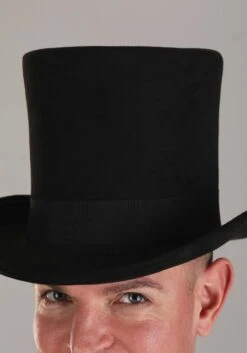 Black Top Hat For Adults -Halloween Costumes Shop adult black top hat alt 2