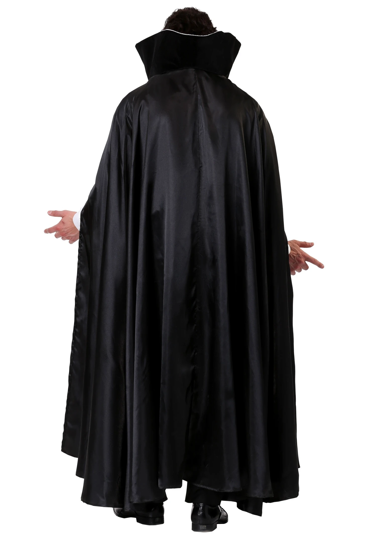Adult Black Vampire Cloak 2 Adult Black Vampire Cloak - Image 2
