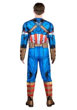 JAZWARES Men's Captain America Costume With Muscles 11 JAZWARES Men's Captain America Costume With Muscles -Halloween Costumes Shop adult captain america qualux costume alt 3