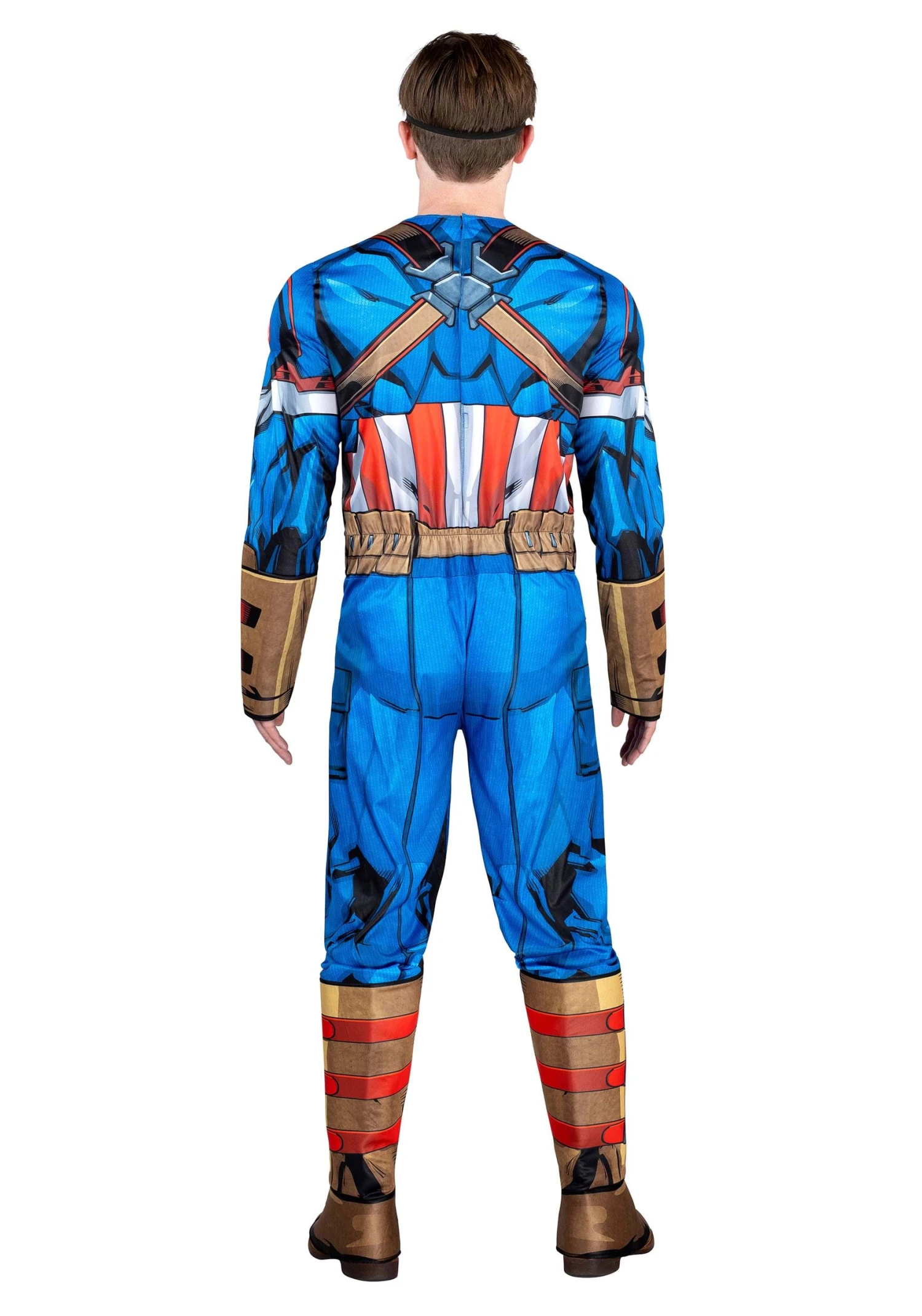 JAZWARES Men's Captain America Costume With Muscles 4 JAZWARES Men's Captain America Costume With Muscles - Image 4