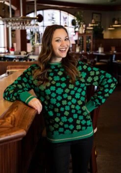 Clovers All-Over Print St Patrick's Sweater For Adults