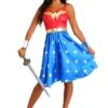 Deluxe Long Dress Wonder Woman Adult Costume For Women