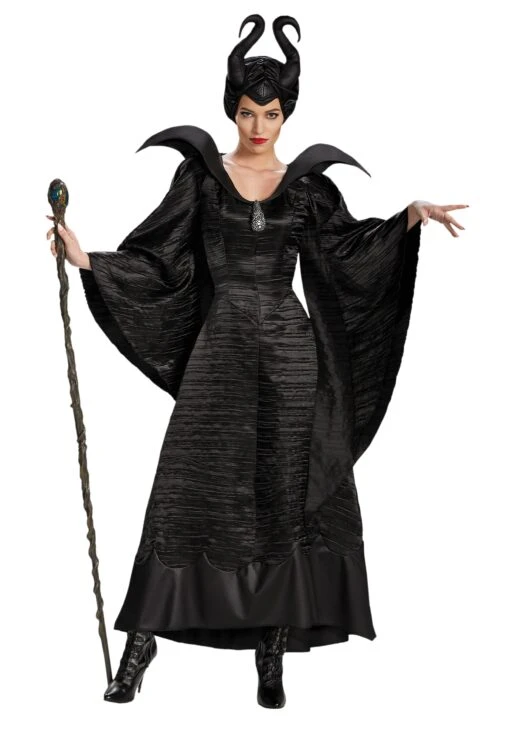 Disguise Adult Deluxe Maleficent Christening Black Gown Costume