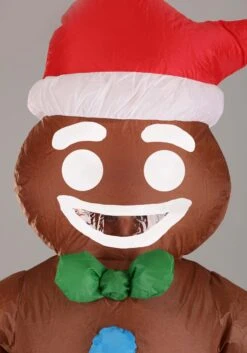 Gingerbread Inflatable Costume For Adults -Halloween Costumes Shop adult gingerbread inflatable costume alt 2