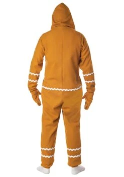 Adult Gingerbread Cookie Jumpsuit -Halloween Costumes Shop adult gingerbread jumpsuit alt 2