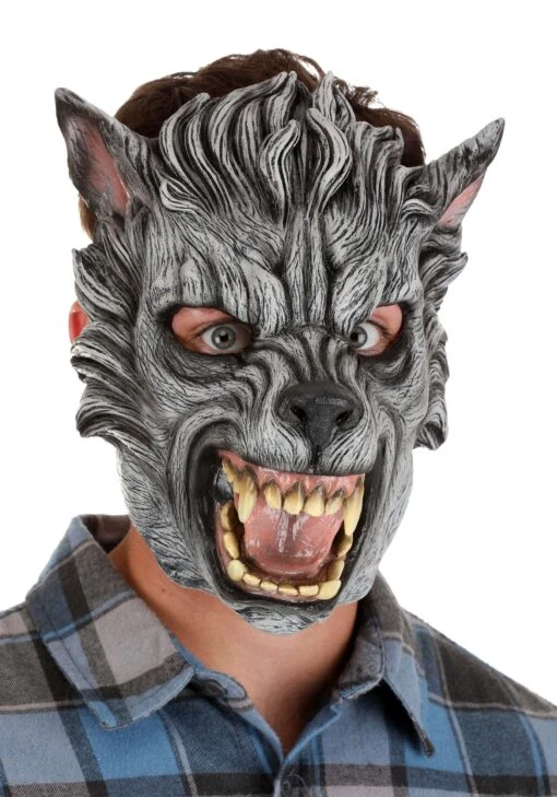 Gray Wolf Mask For Adults