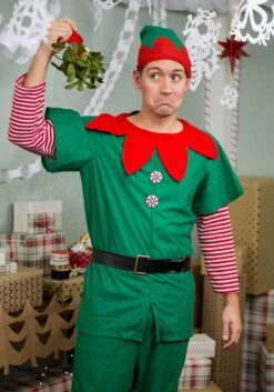 Holiday Adult Elf Costume -Halloween Costumes Shop adult holiday elf costume1