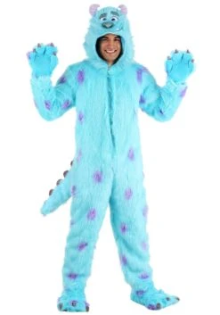 Hooded Disney Monsters Inc Sulley Costume For Adults -Halloween Costumes Shop adult hooded monsters inc sulley costume alt 8