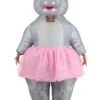 Adult Ballerina Hippo Inflatable Costume