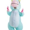 Inflatable Blue Unicorn Costume For Adults