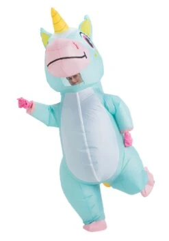 Inflatable Blue Unicorn Costume For Adults 7 Inflatable Blue Unicorn Costume For Adults -Halloween Costumes Shop adult inflatable blue unicorn costume alt 2