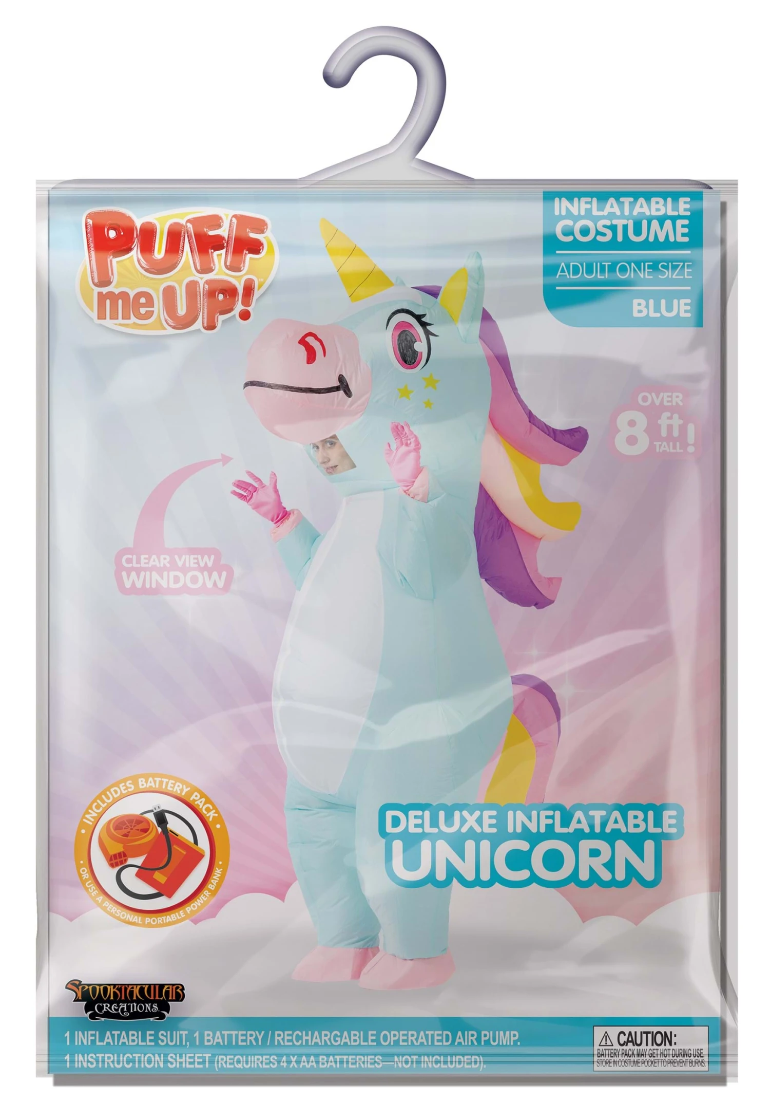 Inflatable Blue Unicorn Costume For Adults 5 Inflatable Blue Unicorn Costume For Adults - Image 5