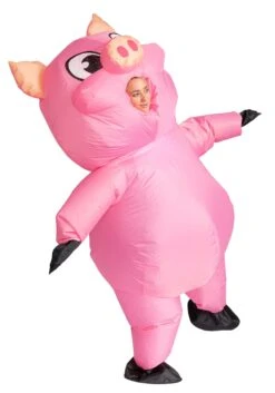 Adult Inflatable Piggy Costume 12 Adult Inflatable Piggy Costume -Halloween Costumes Shop adult inflatable piggy costume alt 4