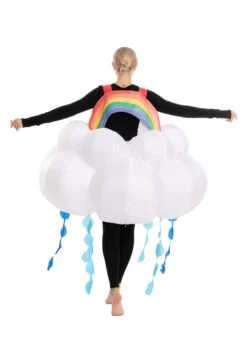 Inflatable Rainbow Raining Cloud Costume For Adults -Halloween Costumes Shop adult inflatable rainbow raining cloud costume alt 2