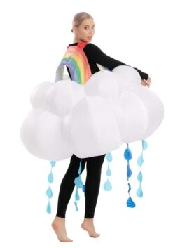Inflatable Rainbow Raining Cloud Costume For Adults -Halloween Costumes Shop adult inflatable rainbow raining cloud costume alt 3