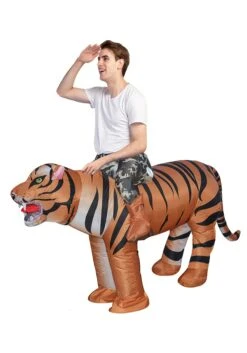 Inflatable Ride A Tiger Costume For Adults