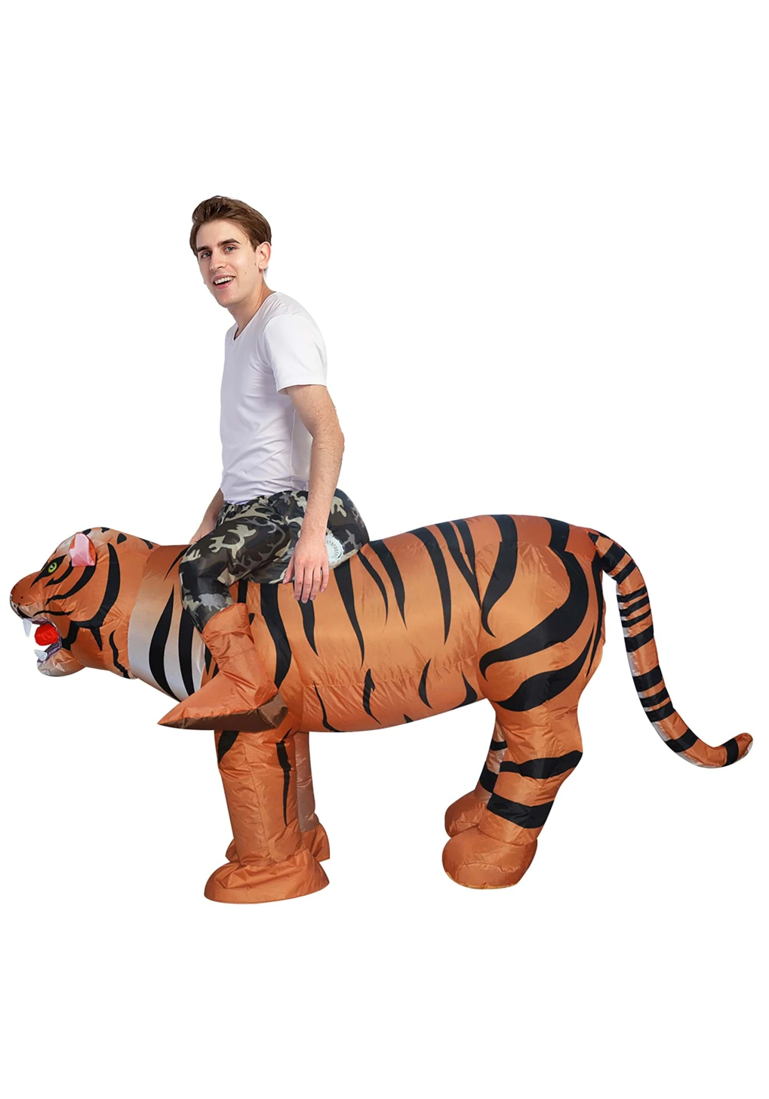 Inflatable Ride A Tiger Costume For Adults 2 Inflatable Ride A Tiger Costume For Adults - Image 2