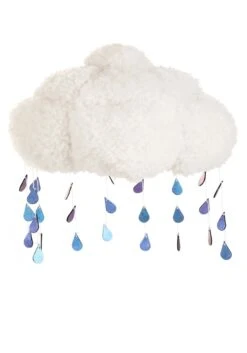 Adult Sherpa Light-Up Rain Cloud Costume Hat -Halloween Costumes Shop adult light up rain cloud sherpa hat alt 2