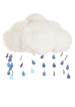 Adult Sherpa Light-Up Rain Cloud Costume Hat -Halloween Costumes Shop adult light up rain cloud sherpa hat alt 3