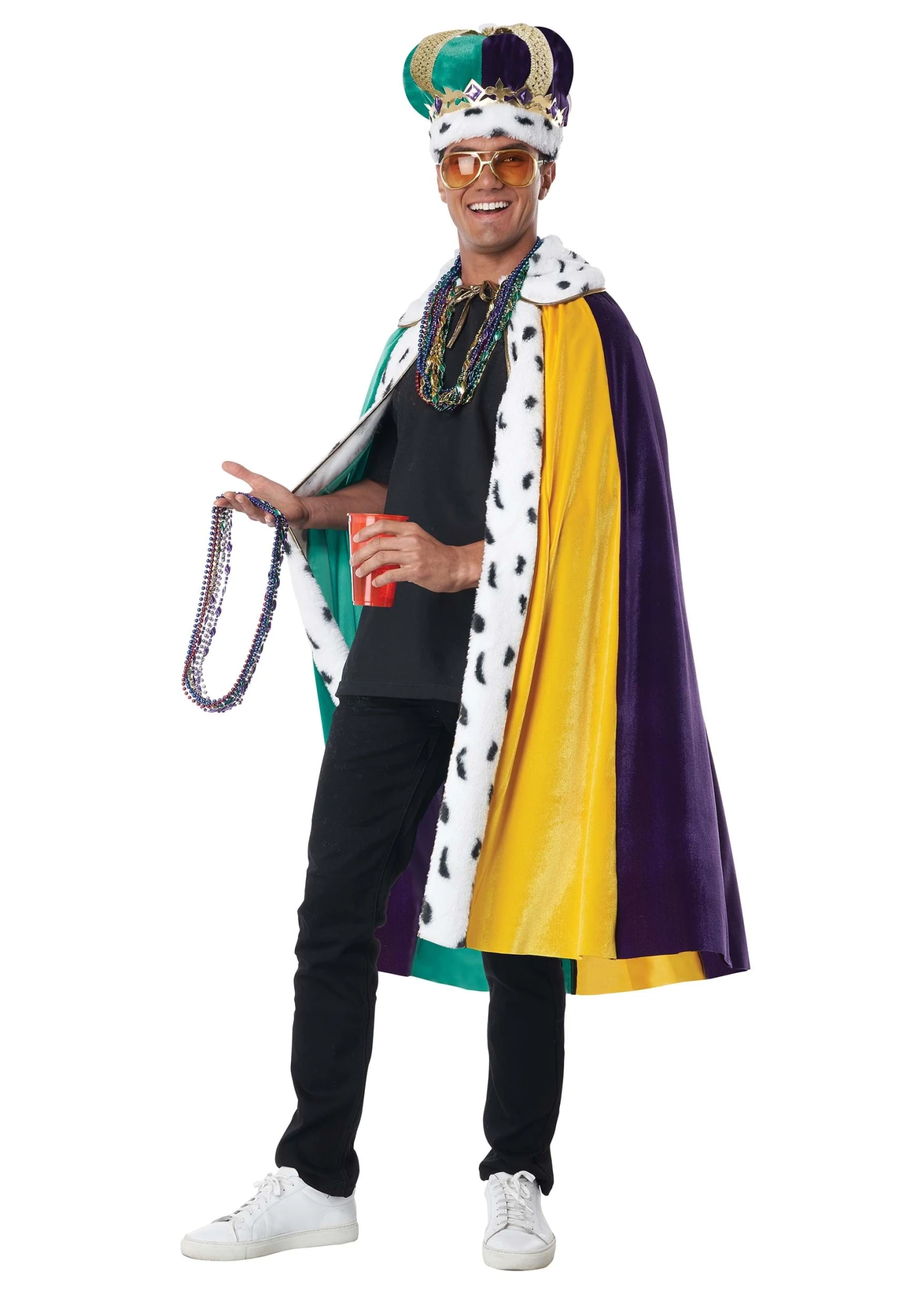 Mardi Gras Cape And Crown Set For Adults 3 Mardi Gras Cape And Crown Set For Adults - Image 3