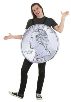 Silver Quarter Costume For Adults