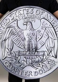 Silver Quarter Costume For Adults -Halloween Costumes Shop adult quarter costume alt 3