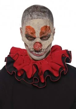 Red Clown Ruffled Collar For Adult
