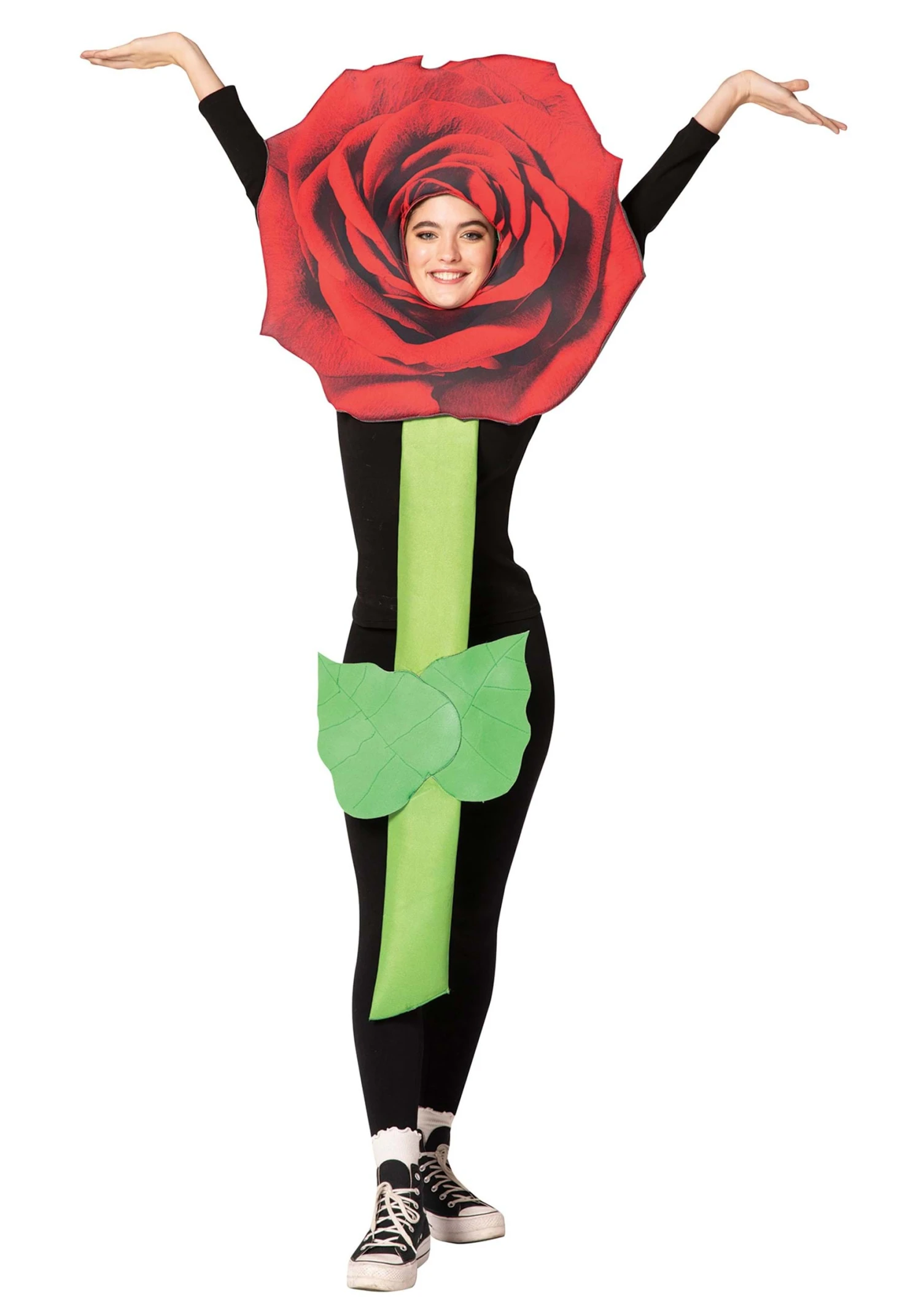 Red Rose Costume For Adults 1 Red Rose Costume For Adults