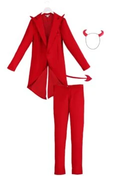Adult Red Suit Devil Costume -Halloween Costumes Shop adult red suit devil costume alt 6
