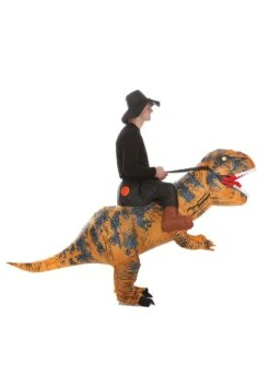 Adult Ride On T-Rex Inflatable Costume -Halloween Costumes Shop adult ride on t rex costume alt 2