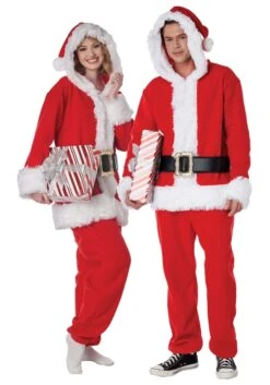 Santa's Red Jumpsuit For Adults