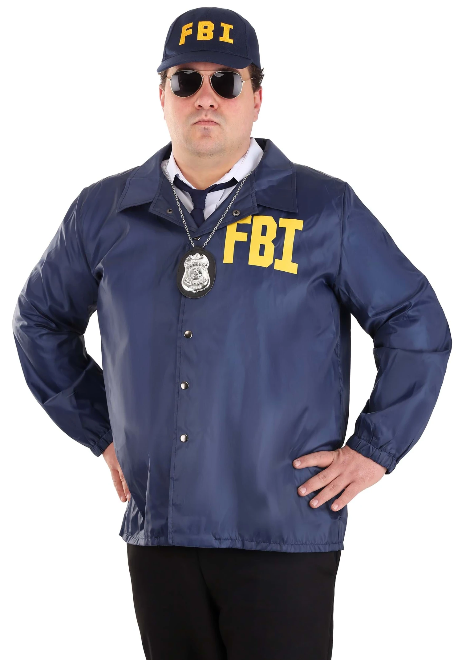Plus Size Adult FBI Costume Jacket 1 Plus Size Adult FBI Costume Jacket