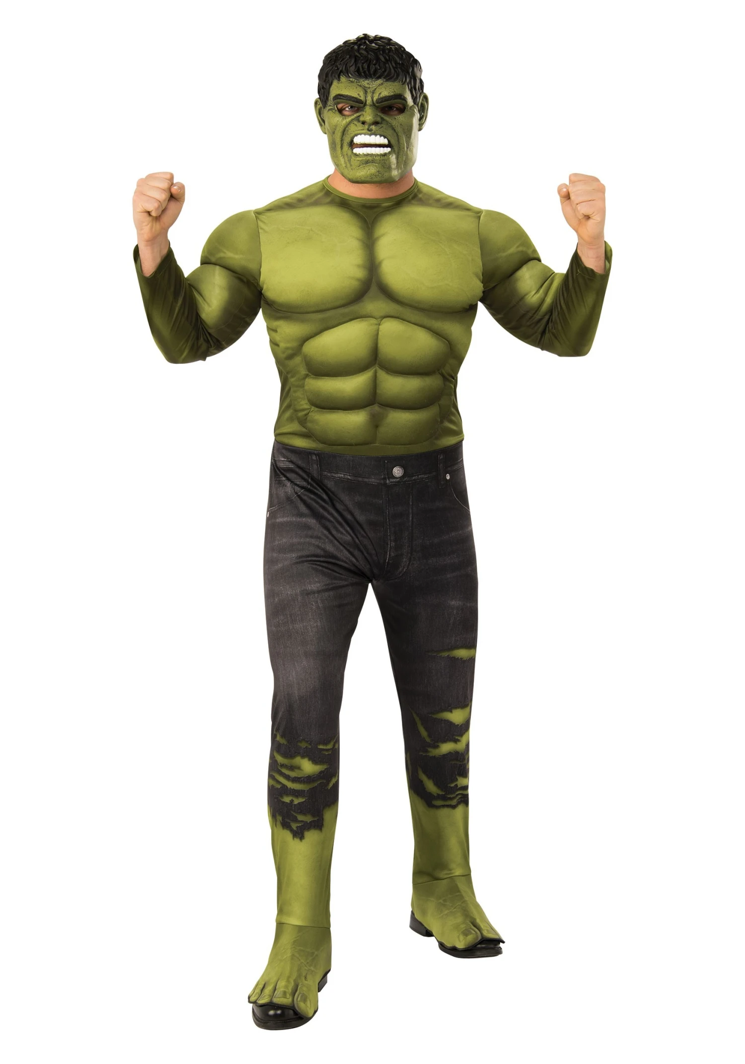 Marvel Avengers Endgame Deluxe Incredible Hulk Mens Costume 1 Marvel Avengers Endgame Deluxe Incredible Hulk Mens Costume