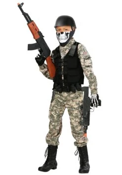 Child Battle Soldier Costume -Halloween Costumes Shop battle soldier alt 1