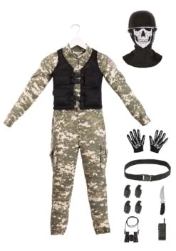 Child Battle Soldier Costume -Halloween Costumes Shop battle soldier alt 12