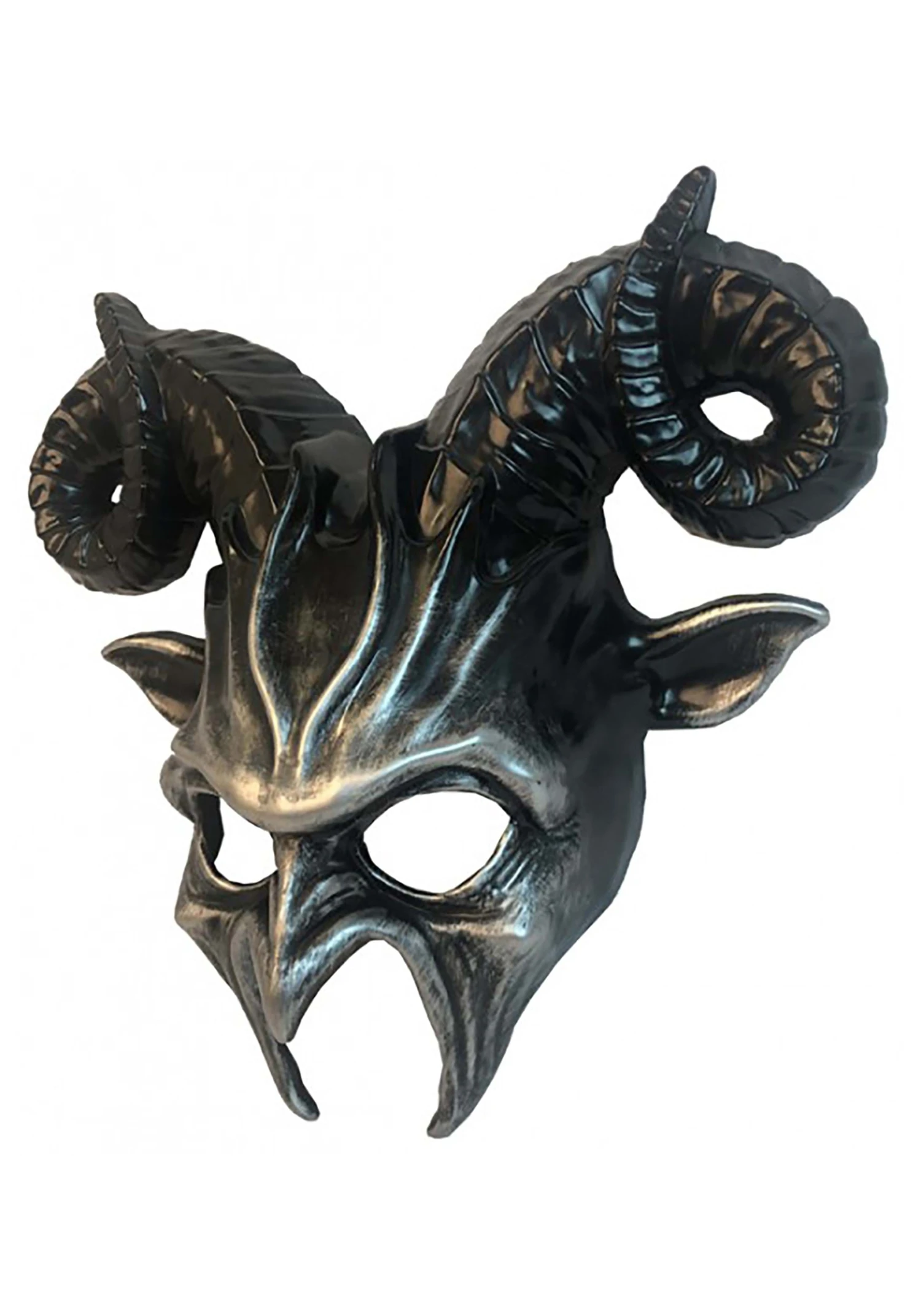 Black Demon Mask Costume Accessory 2 Black Demon Mask Costume Accessory - Image 2