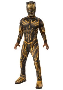 Deluxe Black Panther Erik Killmonger Battle Suit Kids Costume