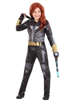 Black Widow Deluxe Costume For Kids -Halloween Costumes Shop black widow child deluxe costume alt 5