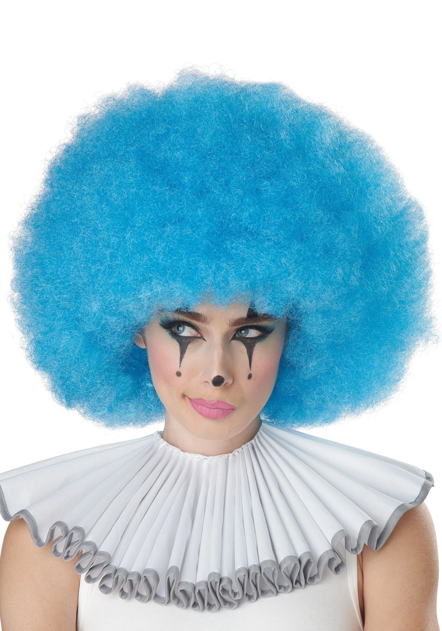 Blue Jumbo Afro Clown Wig 1 Blue Jumbo Afro Clown Wig