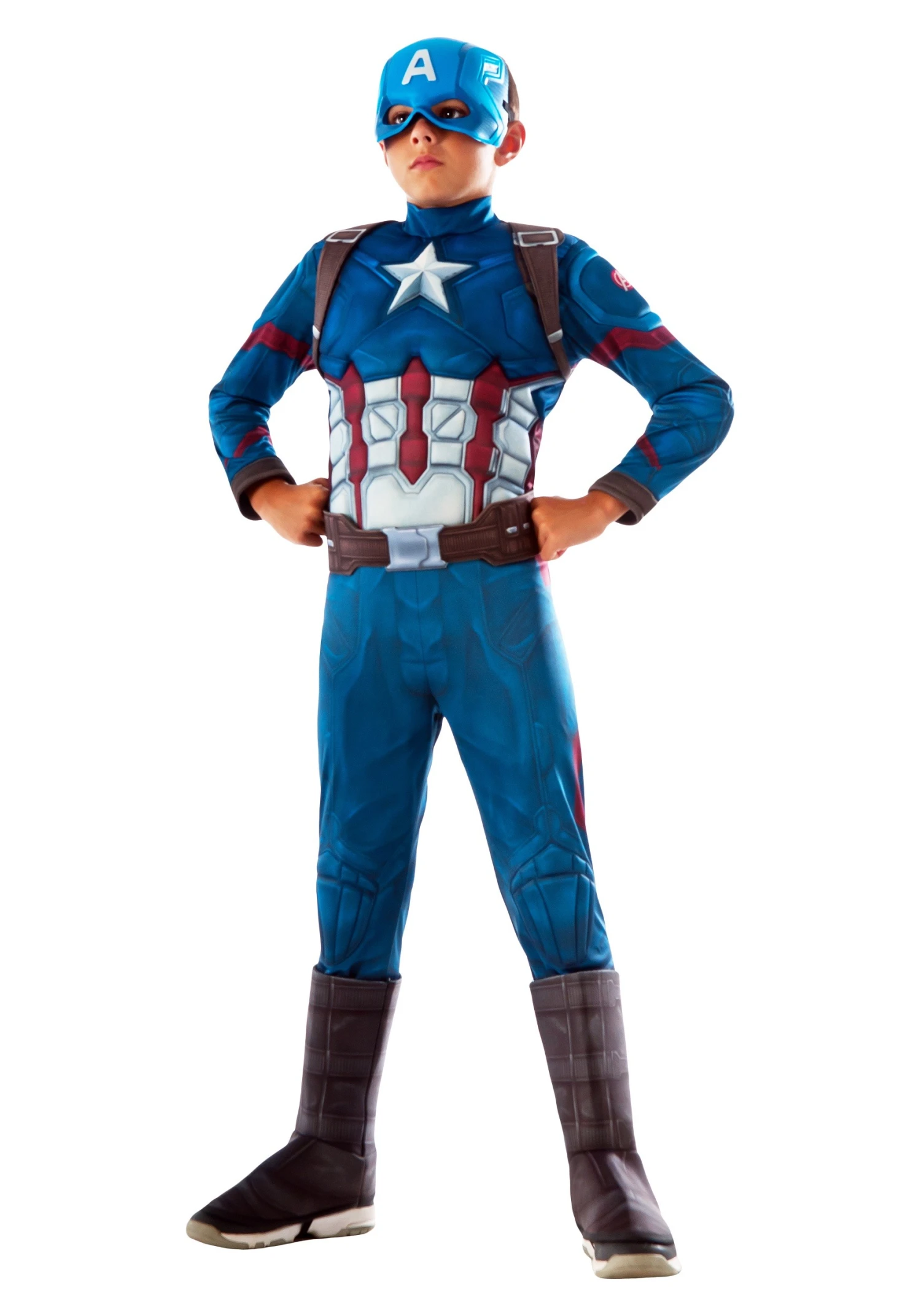 Kids Captain America Deluxe Costume For Boys 1 Kids Captain America Deluxe Costume For Boys