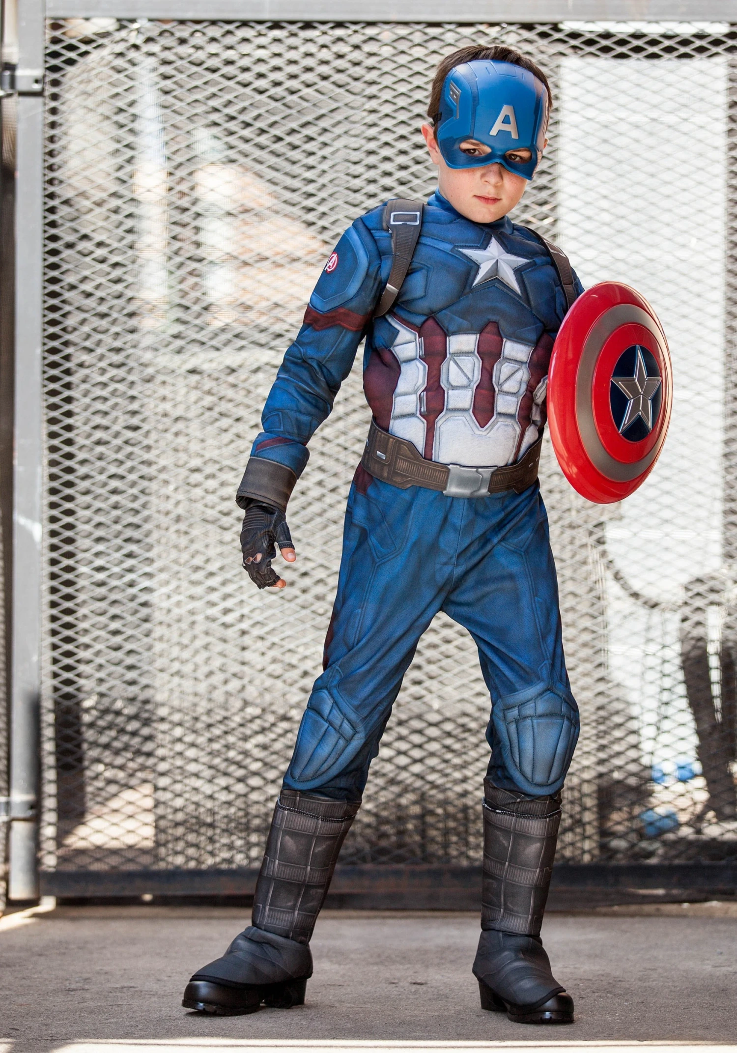 Kids Captain America Deluxe Costume For Boys 4 Kids Captain America Deluxe Costume For Boys - Image 4