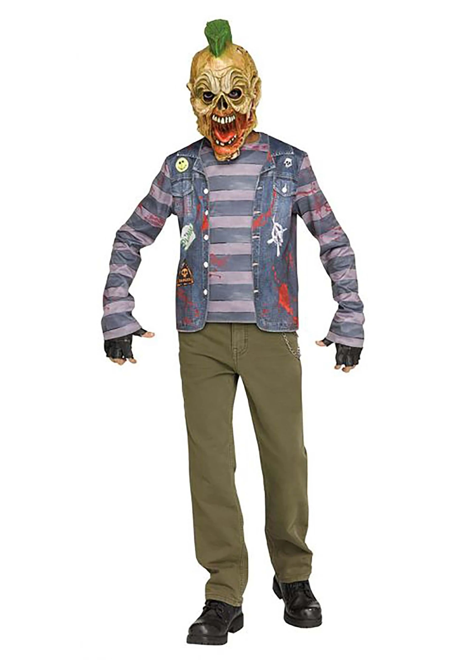 Fun World Punk Rock Zombie Costume For Boys 1 Fun World Punk Rock Zombie Costume For Boys