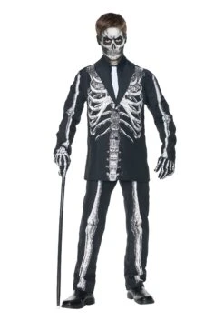 Skeleton Suit Costume For Boys