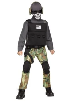 Fun World Boys Skull Soldier Costume