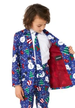 Suitmeister Christmas Snowman Boy's Blue Suit 7 Suitmeister Christmas Snowman Boy's Blue Suit -Halloween Costumes Shop boys suitmeister christmas snowman blue suit alt 2