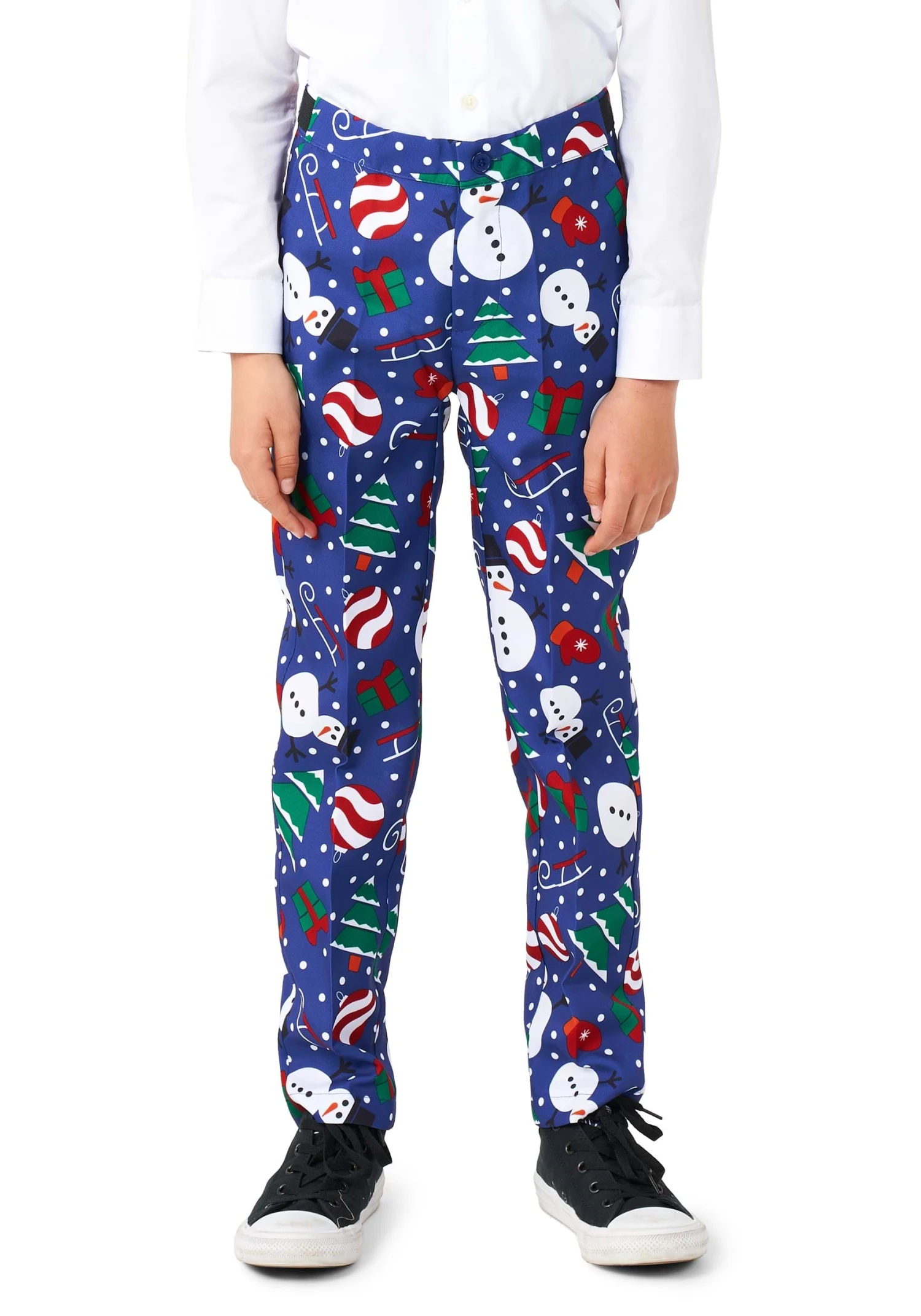 Suitmeister Christmas Snowman Boy's Blue Suit 5 Suitmeister Christmas Snowman Boy's Blue Suit - Image 5