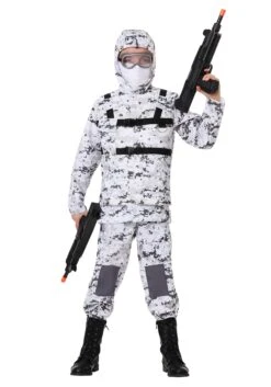Boys Winter Camo Soldier Costume