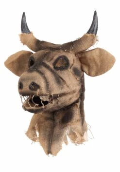 Bull Scarecrow Mouth Mover Mask -Halloween Costumes Shop bull scarecrow mouth mover mask alt 5