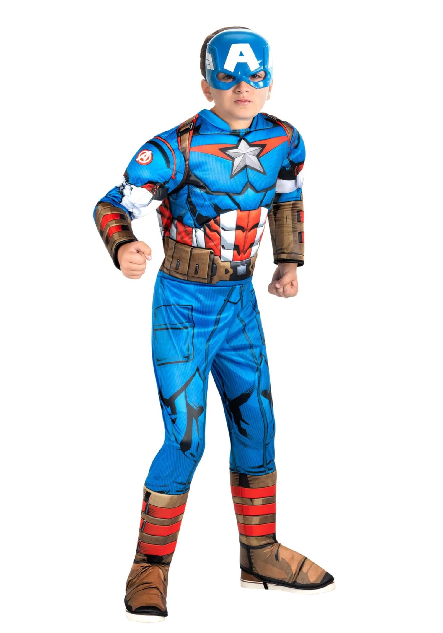 JAZWARES Boy's Captain America (Steve Rogers) Costume 2 JAZWARES Boy's Captain America (Steve Rogers) Costume - Image 2