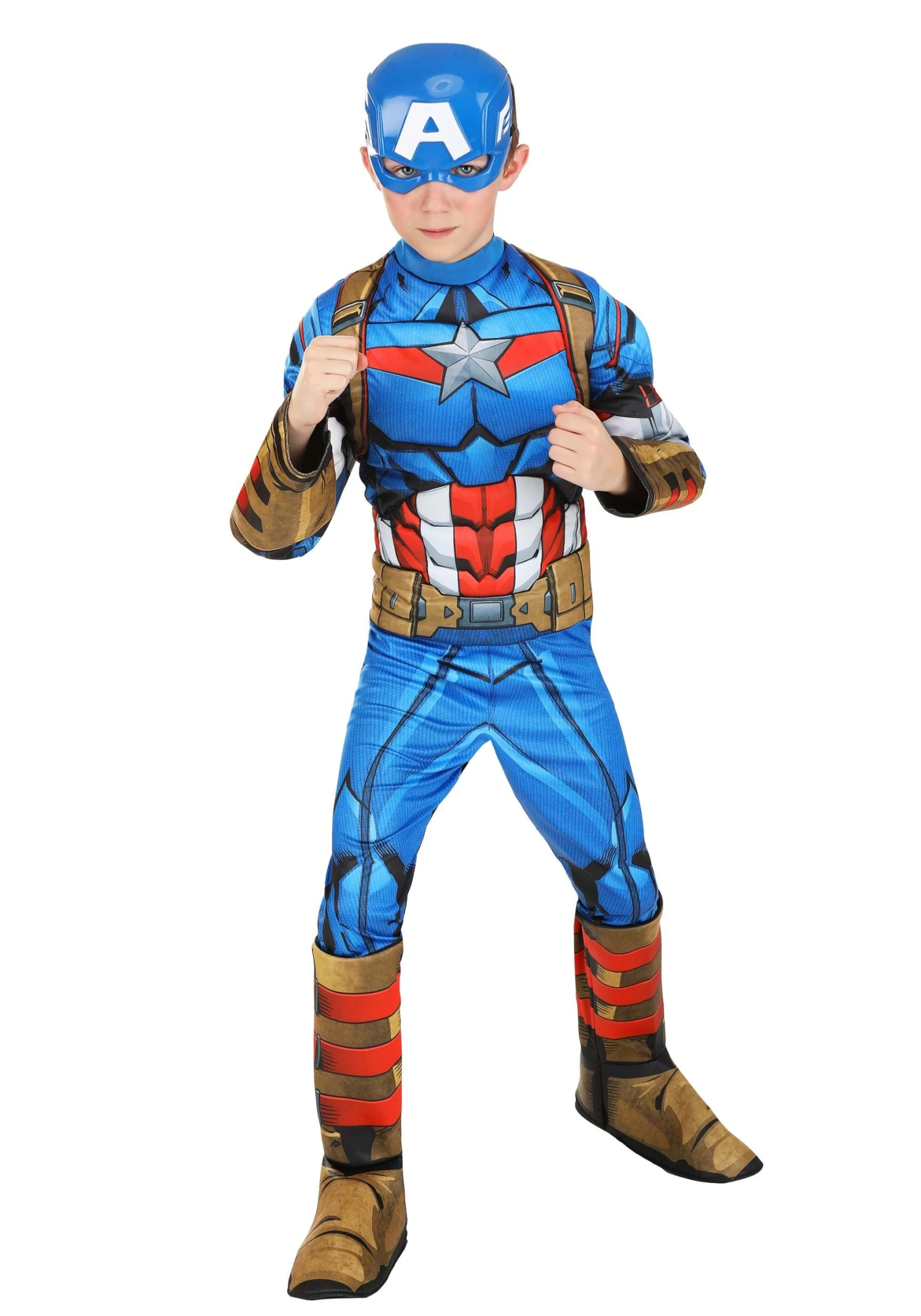 JAZWARES Boy's Captain America (Steve Rogers) Costume 1 JAZWARES Boy's Captain America (Steve Rogers) Costume